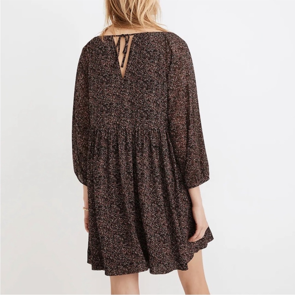 Madewell Crinkle Georgette V-Neck Babydoll Dress